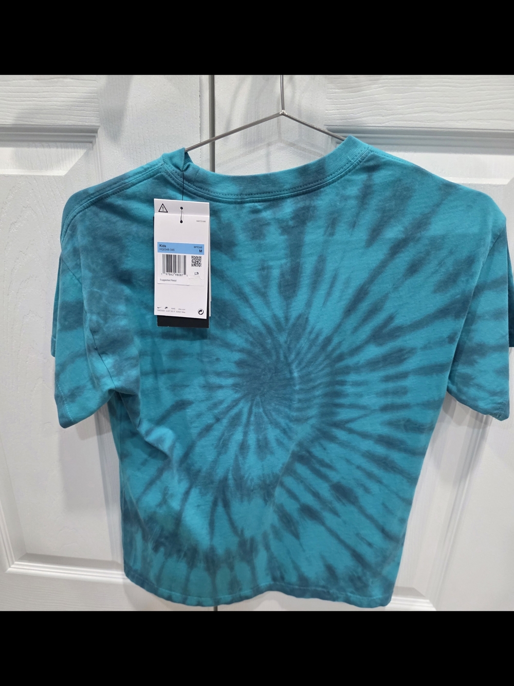 Nike Kids Teal and Dark Teal Tie-Dye Tee
